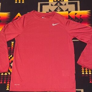 Nike kid’s  Long Sleeve Red Dri-FIT Tee
